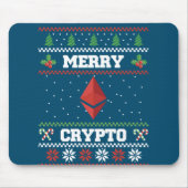 Crypto Ethereumメリー醜いクリスマスセーター マウスパッド (正面)