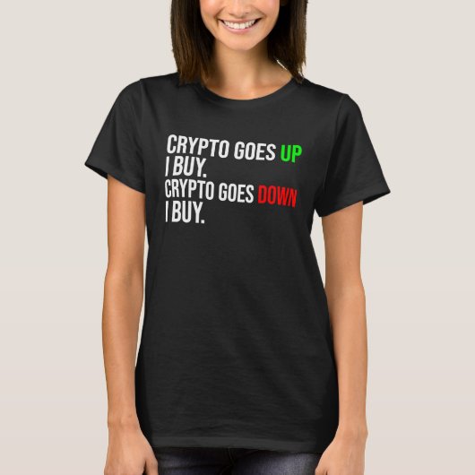 Crypto Goes Funny Bitcoin Cryptocurcy Tシャツ (正面)