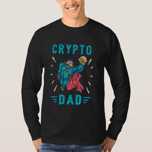 Crypto HodlパパBitcoin Coin Miner おもしろい Cryptocur Tシャツ (正面)