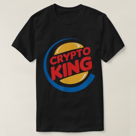Crypto King Funny Parody Design Tシャツ (デザイン正面)