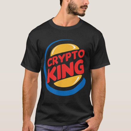 Crypto King Funny Parody Design Tシャツ (正面)
