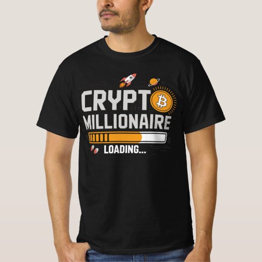 Crypto Loading – Werde Millionär Tシャツ (正面)