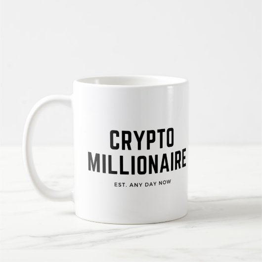 Crypto Millionaire Est Any Day Trader コーヒーマグカップ (左)