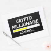 Crypto Millionaire Loading Bitcoin 長方形シール (封筒)