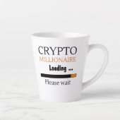 Crypto Millionaire Loading funny trading nft カフェラテマグ (右)