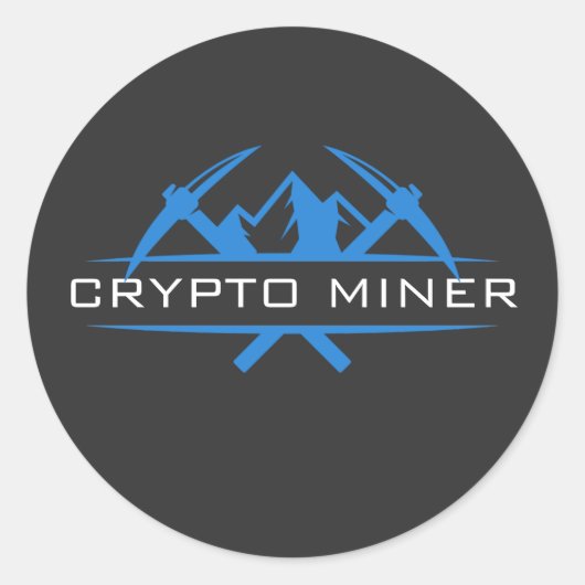 Crypto Miner名前をカスタムする文字 ラウンドシール (正面)