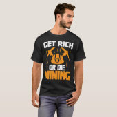 Crypto Miner Cryptocurrency Blockchainテクノロジー Tシャツ (正面フル)