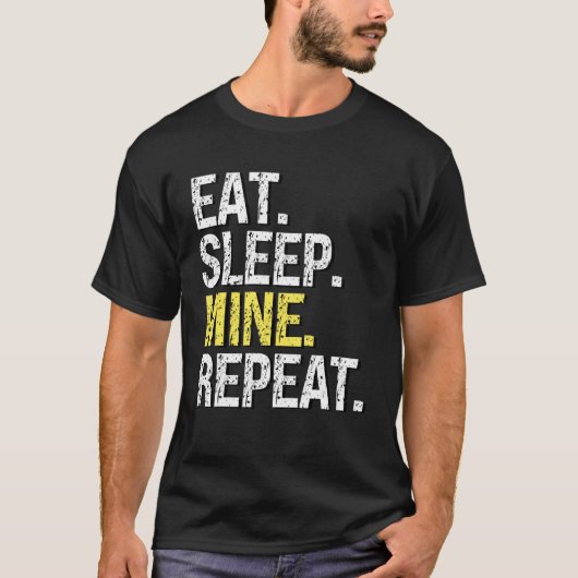 Crypto Miners Sandbox G食べに対するSleep Mine Repeat Tシャツ (正面)