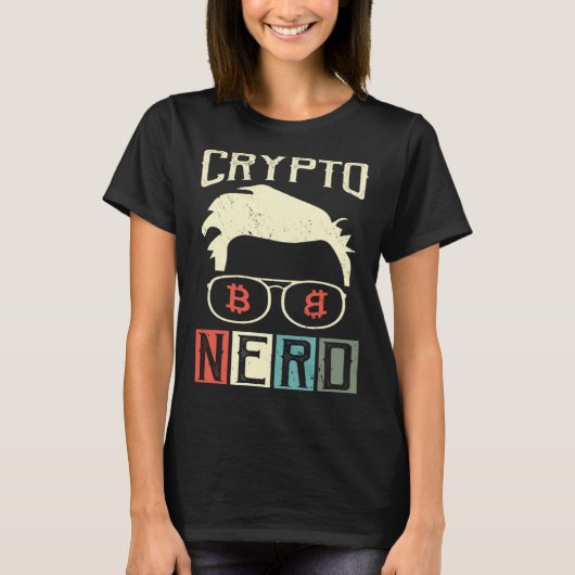 Crypto Nerd Bitcoin Cryptocurrencies Crypto Stock  Tシャツ (正面)