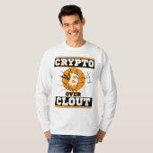 Crypto Over Clout™ ビットコイン資産はアルゴリズムより優位 Tシャツ (正面フル)