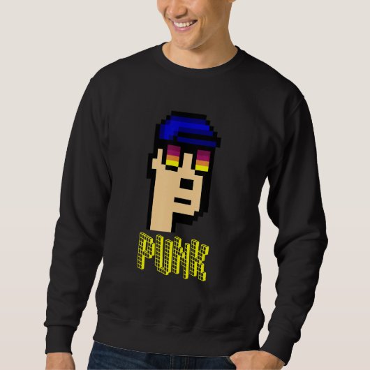 Crypto Punk Cryptocurrency Markets Blockchain NFT スウェットシャツ (正面)