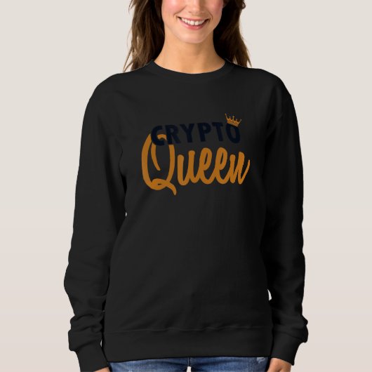 Crypto Queen Blockchains暗号通貨ビット スウェットシャツ (正面)