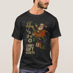 Crypto Sleigh Ride™ サンタがETHのプレゼントをばらまくクリスマス Tシャツ