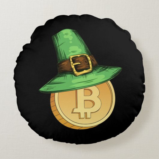 Crypto St Patrick Coin ラウンドクッション (正面)