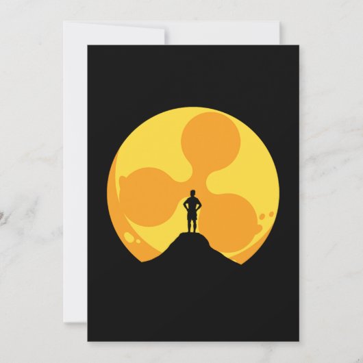 Crypto Sun Ripple XRP Cryptocurrency Moneyギフト 招待状 (正面)