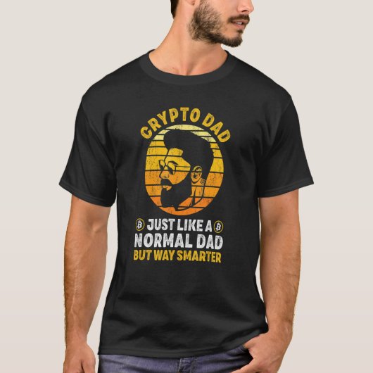 Crypto TraderのBitcoinパパ Tシャツ (正面)