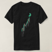 Crypto Trading Hodlヴィンテージ株価チャートモーの Tシャツ (デザイン正面)