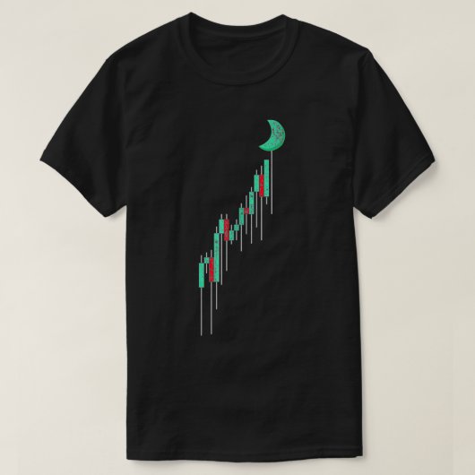 Crypto Trading Hodlヴィンテージ株価チャートモーの Tシャツ (デザイン正面)