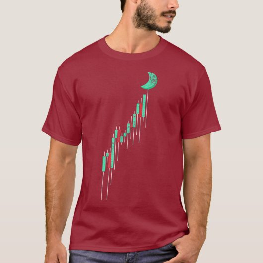 Crypto Trading Hodlヴィンテージ株価チャート Tシャツ (正面)