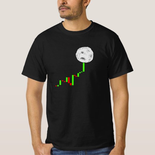 Crypto Trading Hodlヴィンテージ株価チャート Tシャツ (正面)