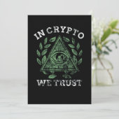 Crypto We Trust Bitcoin Cryptocurency(暗号化ではビットコイン暗 招待状 (スタンド正面)