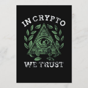 Crypto We Trust Bitcoin Cryptocurency(暗号化ではビットコイン暗 招待状