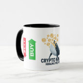 Crypto Whale Bitcoin Buy Sell Trading Coffee Mug マグカップ (正面左)