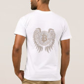 Crypto Wings ビットコイン市場Tシャツ Tシャツ (裏面)