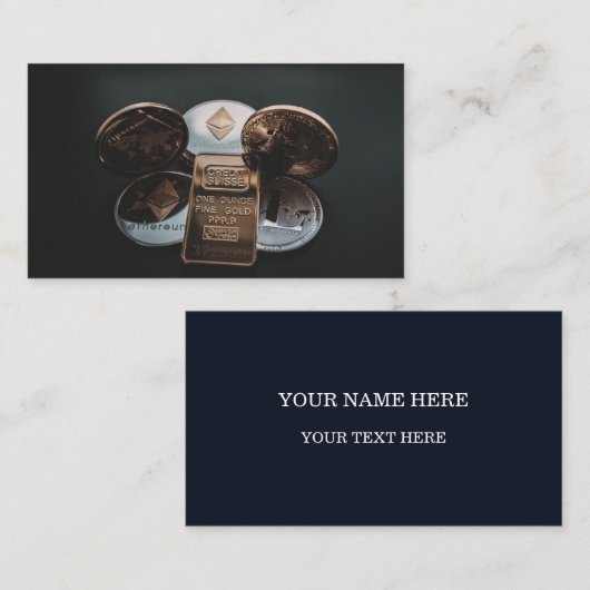 CryptocurrencyとBlockchain 名刺 (正面/裏面)