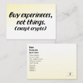 CryptocurrencyとThingsの金ゴールド濃淡 名刺 (正面/裏面)