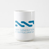 Cryptocurrencyのクラシックで白いマグのNXTの生成 コーヒーマグカップ (中央)
