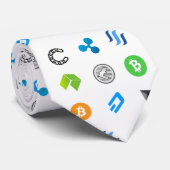 Cryptocurrencyのテーマのタイ ネクタイ (ロール)