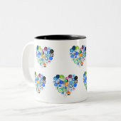 Cryptocurrencyのハートのマグ ツートーンマグカップ (正面左)