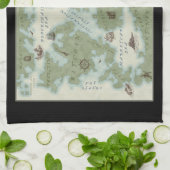 Cryptocurrencyの世界地図 キッチンタオル (折り畳み)