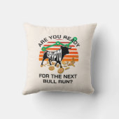 CRYPTOcurrencyブル走Bitcoinクリーム クッション (裏面)