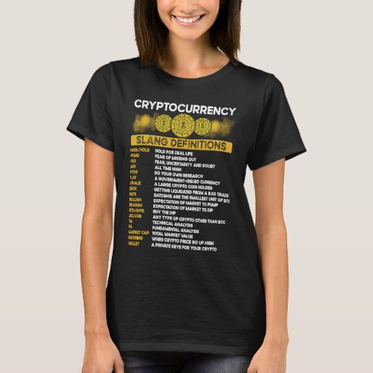 CryptocurrencyブロックチェーントレーダーFinance Crypto In Tシャツ (正面)