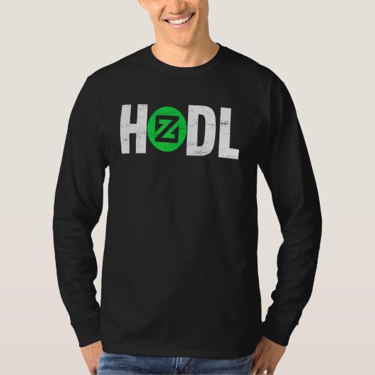 Cryptocurrency & 男性へWomen Zilliqa Hodl Zil H Tシャツ (正面)