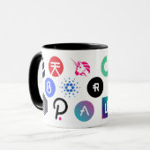 Cryptocurrency Altcoinポートフォリオ マグカップ (正面左)