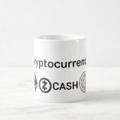 Cryptocurrency (Bitcoin、Ethereum、Litecoin)のマグ コーヒーマグカップ (中央)