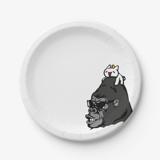 Cryptocurrency MonaCoin Gorilla and Monar ペーパープレート (正面)