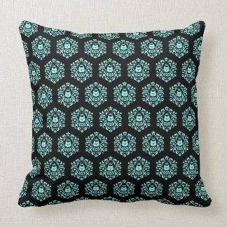 Cryptocurrency MonaCoin MonaDamask Pattern Blue クッション