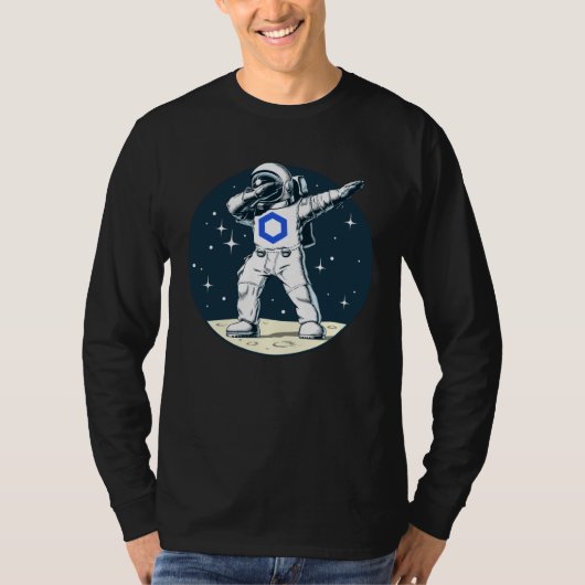 Cryptocurrency Talk  Fun Chainlink Dabbing Space M Tシャツ (正面)