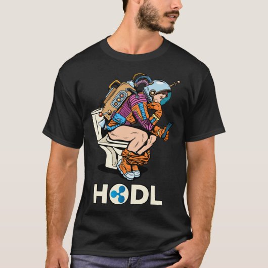 Cryptocurrency Talk Ripple XRP HODL Space Man On T Tシャツ (正面)