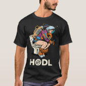 Cryptocurrency Talk Stellar Lumens HODL Space Man Tシャツ (正面)