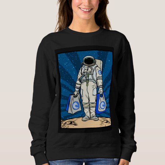 Cryptocurrency Talk  To The Moon Bittorrent BTT Sp スウェットシャツ (正面)