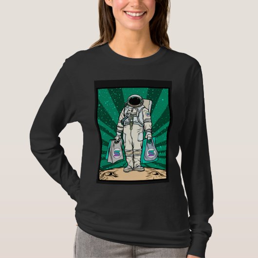 Cryptocurrency Talk  To The Moon Solana Space Man  Tシャツ (正面)