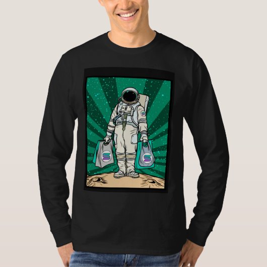 Cryptocurrency Talk  To The Moon Solana Space Man  Tシャツ (正面)