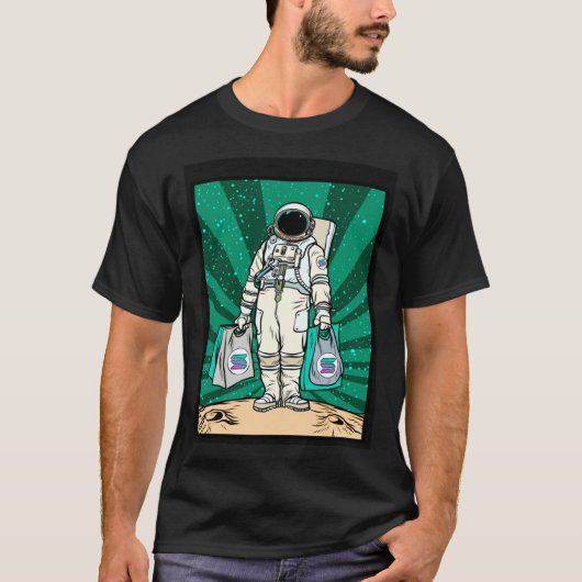 Cryptocurrency Talk  To The Moon Solana Space Man  Tシャツ (正面)