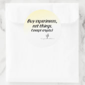 Cryptocurrency vs. Things Gold Tint ラウンドシール (バッグ)