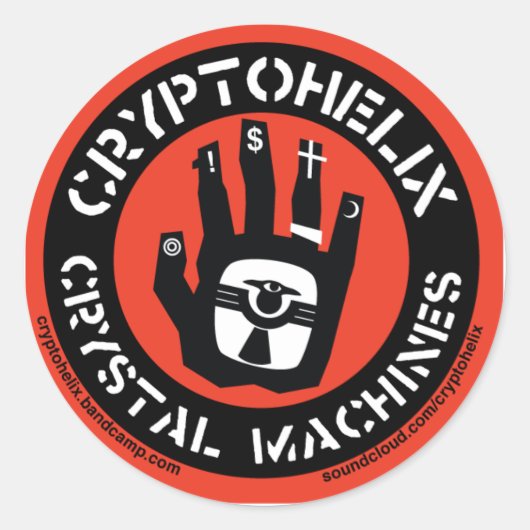 Cryptohelix - Crystal Machines – スタンプ ラウンドシール (正面)